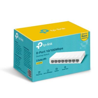TP-LINK LS1008 8 PORT 10/100 DESKTOP SWITCH - 1